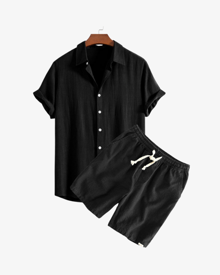 Premium Linen Shirt & Shorts Set