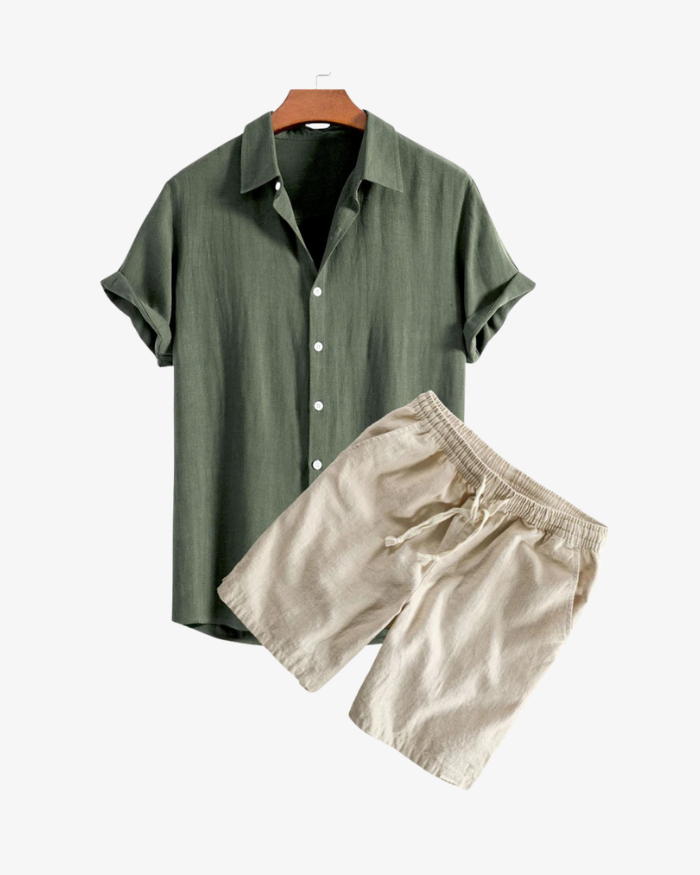 Premium Linen Shirt & Shorts Set